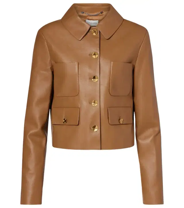 Altuzarra Astley cropped leather jacket