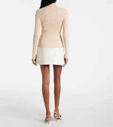Courrèges Courrèges Reedition ribbed-knit mockneck sweater | Thumbnail 3
