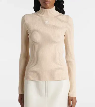 Courrèges Courrèges Reedition ribbed-knit mockneck sweater | Thumbnail 5