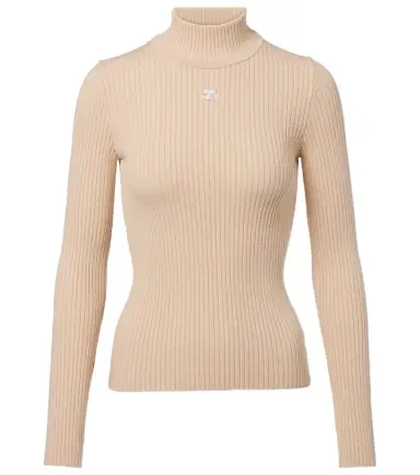 Courrèges Courrèges Reedition ribbed-knit mockneck sweater | Thumbnail 1