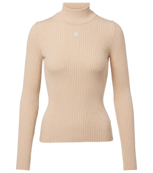 Courreges Courrèges Reedition ribbed-knit mockneck sweater