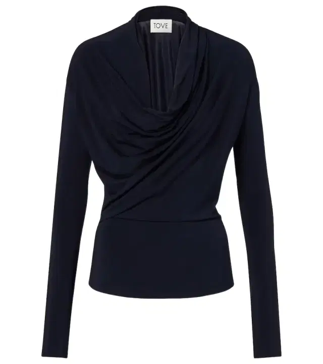 Tove Fina draped jersey top