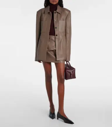 Tove Liss pleated leather miniskirt | Thumbnail 3