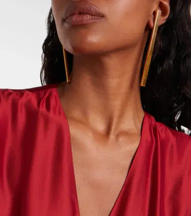 Khaite Empire 18kt gold-plated drop earrings | Thumbnail 5