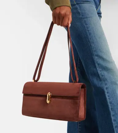 Savette Symmetry 26 suede crossbody bag | Thumbnail 4