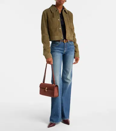 Savette Symmetry 26 suede crossbody bag | Thumbnail 6