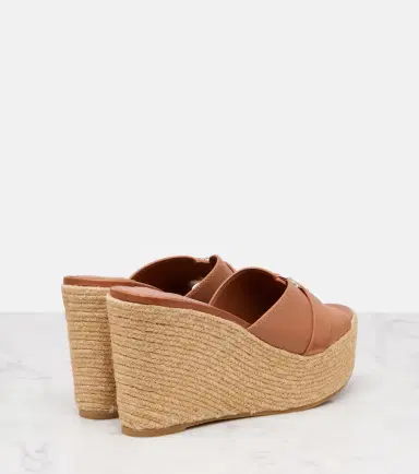 Jimmy Choo Leda 100 leather platform wedge sandals | Thumbnail 3