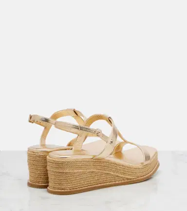 Jimmy Choo Theia 60 metallic leather espadrille wedges | Thumbnail 3 Jimmy Choo Theia 60 metallic leather espadrille wedges | Thumbnail 3