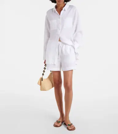 Heidi Klein White Bay linen shorts | Thumbnail 2
