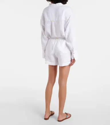 Heidi Klein White Bay linen shorts | Thumbnail 3