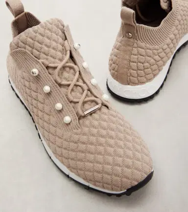 Jimmy Choo Veles faux pearls embellished sneakers | Thumbnail 3