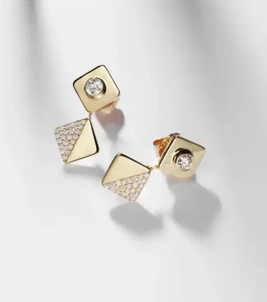 Ileana Makri 18kt gold earrings with diamonds | Thumbnail 5