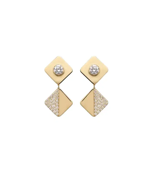 Ileana Makri 18kt gold earrings with diamonds