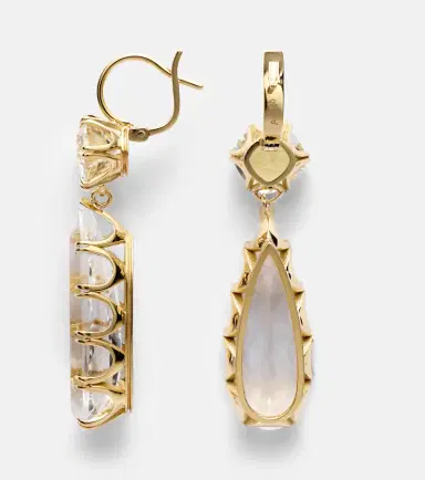 Ileana Makri 18kt gold earrings with white topaz | Thumbnail 2 Ileana Makri 18kt gold earrings with white topaz | Thumbnail 2