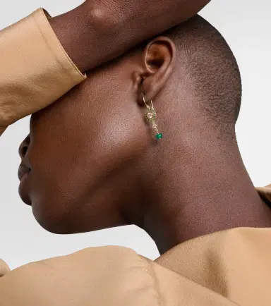Ileana Makri Orbit 18kt gold drop earrings with gemstones | Thumbnail 3 Ileana Makri Orbit 18kt gold drop earrings with gemstones | Thumbnail 3