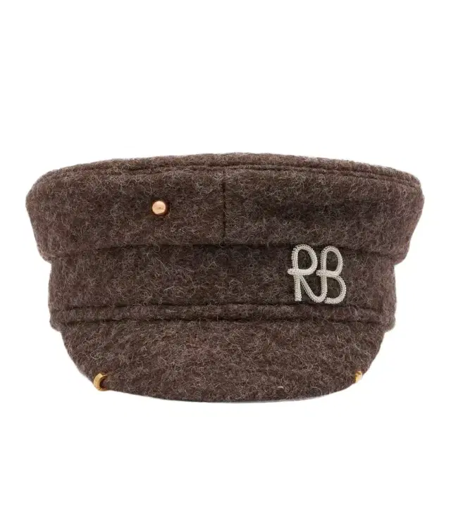 Ruslan Baginskiy Pierced wool-blend newsboy cap
