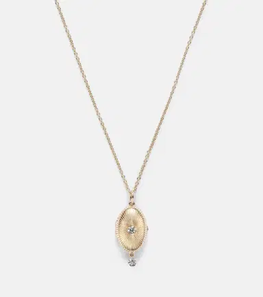 Persée Persée 9kt gold locket necklace with diamonds | Thumbnail 4 Persée Persée 9kt gold locket necklace with diamonds | Thumbnail 4