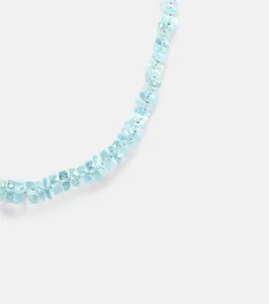 Ileana Makri 18k white gold necklace with aquamarines | Thumbnail 2