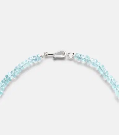 Ileana Makri 18k white gold necklace with aquamarines | Thumbnail 3