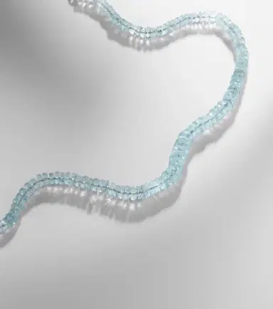 Ileana Makri 18k white gold necklace with aquamarines | Thumbnail 4