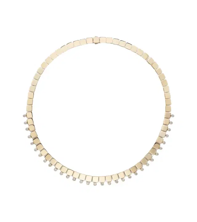 Ileana Makri Floating Diamond Medium 18kt gold necklace with diamonds