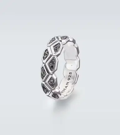 David Yurman Hex sterling silver ring with diamonds | Thumbnail 2