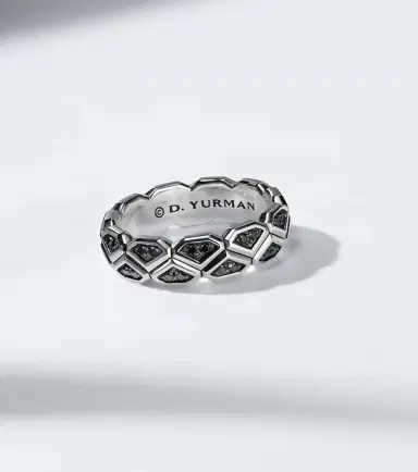 David Yurman Hex sterling silver ring with diamonds | Thumbnail 4