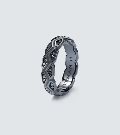 David Yurman Hex titanium ring with diamonds | Thumbnail 3