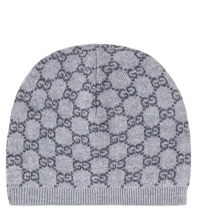 Baby GG ribbed-knit wool beanie