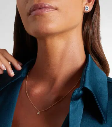 STONE AND STRAND Essential 14kt gold choker with diamonds | Thumbnail 3
