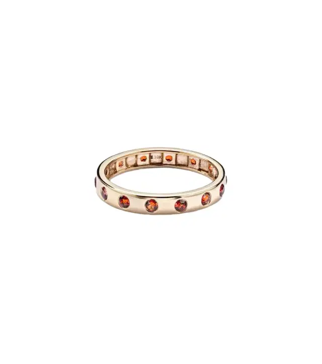 Stone and Strand 10kt gold ring with garnet