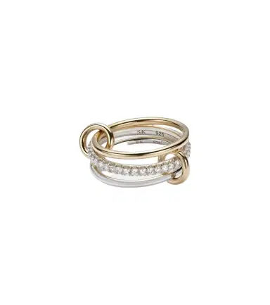 Spinelli Kilcollin Tigris SG 18kt gold and sterling silver ring with diamonds | Thumbnail 1 Spinelli Kilcollin Tigris SG 18kt gold and sterling silver ring with diamonds | Thumbnail 1