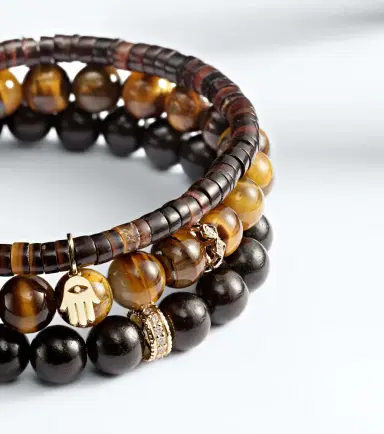 Sydney Evan Set of 3 14kt gold beaded bracelets with gemstones | Thumbnail 4 Sydney Evan Set of 3 14kt gold beaded bracelets with gemstones | Thumbnail 4