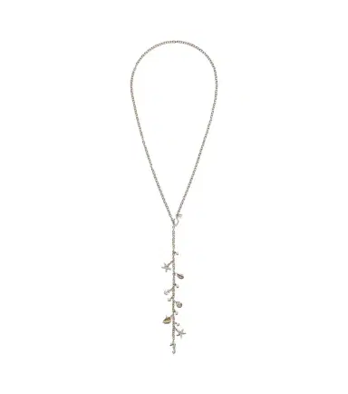 Sydney Evan 14kt gold charm necklace with diamonds and pearls | Thumbnail 1 Sydney Evan 14kt gold charm necklace with diamonds and pearls | Thumbnail 1