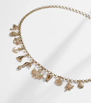 Sydney Evan 14kt gold charm necklace with diamonds | Thumbnail 4 Sydney Evan 14kt gold charm necklace with diamonds | Thumbnail 4