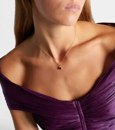 STONE AND STRAND 10kt gold charm necklace with garnet | Thumbnail 6