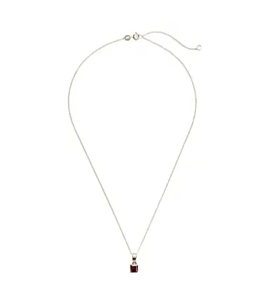 STONE AND STRAND 10kt gold charm necklace with garnet | Thumbnail 1