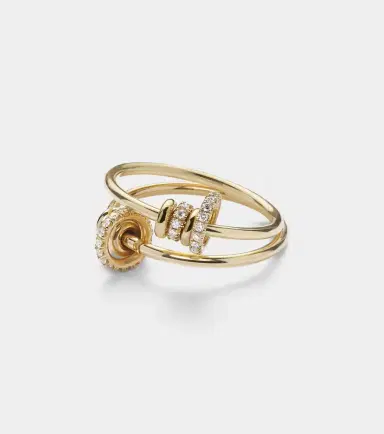 Spinelli Kilcollin Asha 18kt gold hoop earrings with diamonds | Thumbnail 4 Spinelli Kilcollin Asha 18kt gold hoop earrings with diamonds | Thumbnail 4
