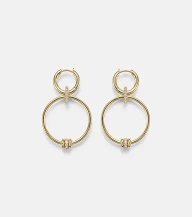 Spinelli Kilcollin Asha 18kt gold hoop earrings with diamonds | Thumbnail 5 Spinelli Kilcollin Asha 18kt gold hoop earrings with diamonds | Thumbnail 5