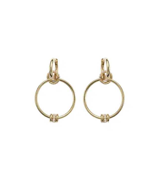 Spinelli Kilcollin Asha 18kt gold hoop earrings with diamonds