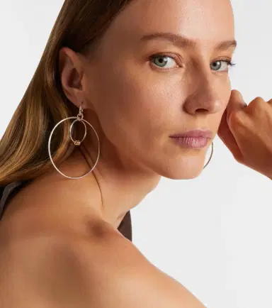Spinelli Kilcollin Echo sterling silver and 18kt gold hoop earrings | Thumbnail 2