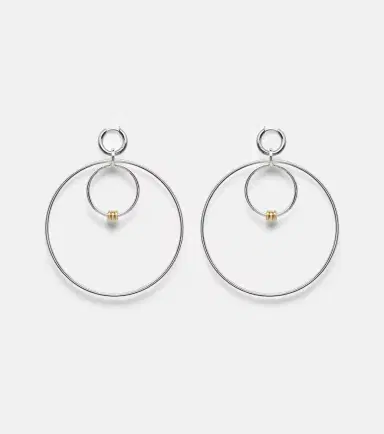 Spinelli Kilcollin Echo sterling silver and 18kt gold hoop earrings | Thumbnail 4