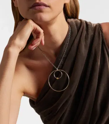 Spinelli Kilcollin Echo sterling silver and 18kt gold hoop earrings | Thumbnail 6