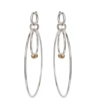 Spinelli Kilcollin Echo sterling silver and 18kt gold hoop earrings | Thumbnail 1