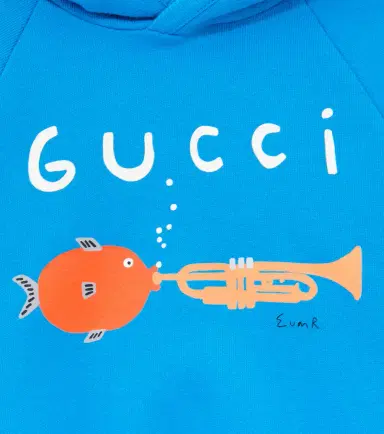 Gucci Kids x Euan Roberts baby cotton fleece hoodie | Thumbnail 3