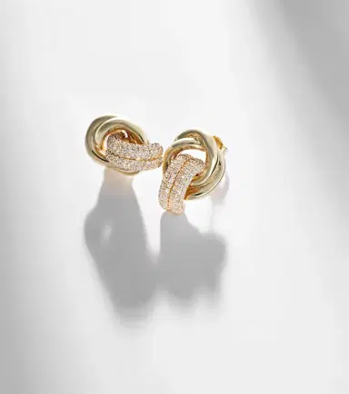 STONE AND STRAND 14kt gold earrings with diamonds | Thumbnail 3