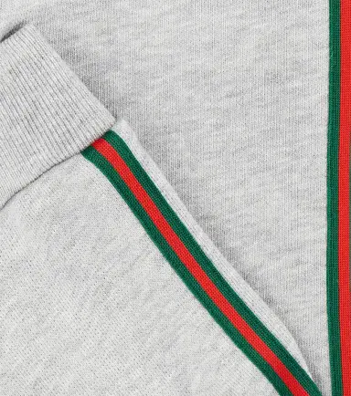 Gucci Kids Baby Web Stripe cotton fleece sweatpants | Thumbnail 3