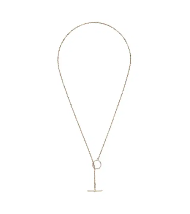 Stone and Strand 10kt gold necklace with diamonds