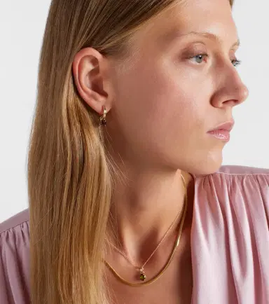 Stone and Strand 10kt gold earrings with garnets | Thumbnail 3