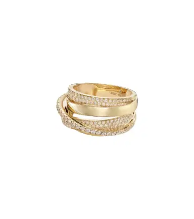 SHAY JEWELRY Orbit 18kt gold ring with diamonds | Thumbnail 1 SHAY JEWELRY Orbit 18kt gold ring with diamonds | Thumbnail 1